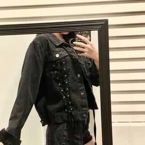Forever 21 & Love Tree. Black denim jacket